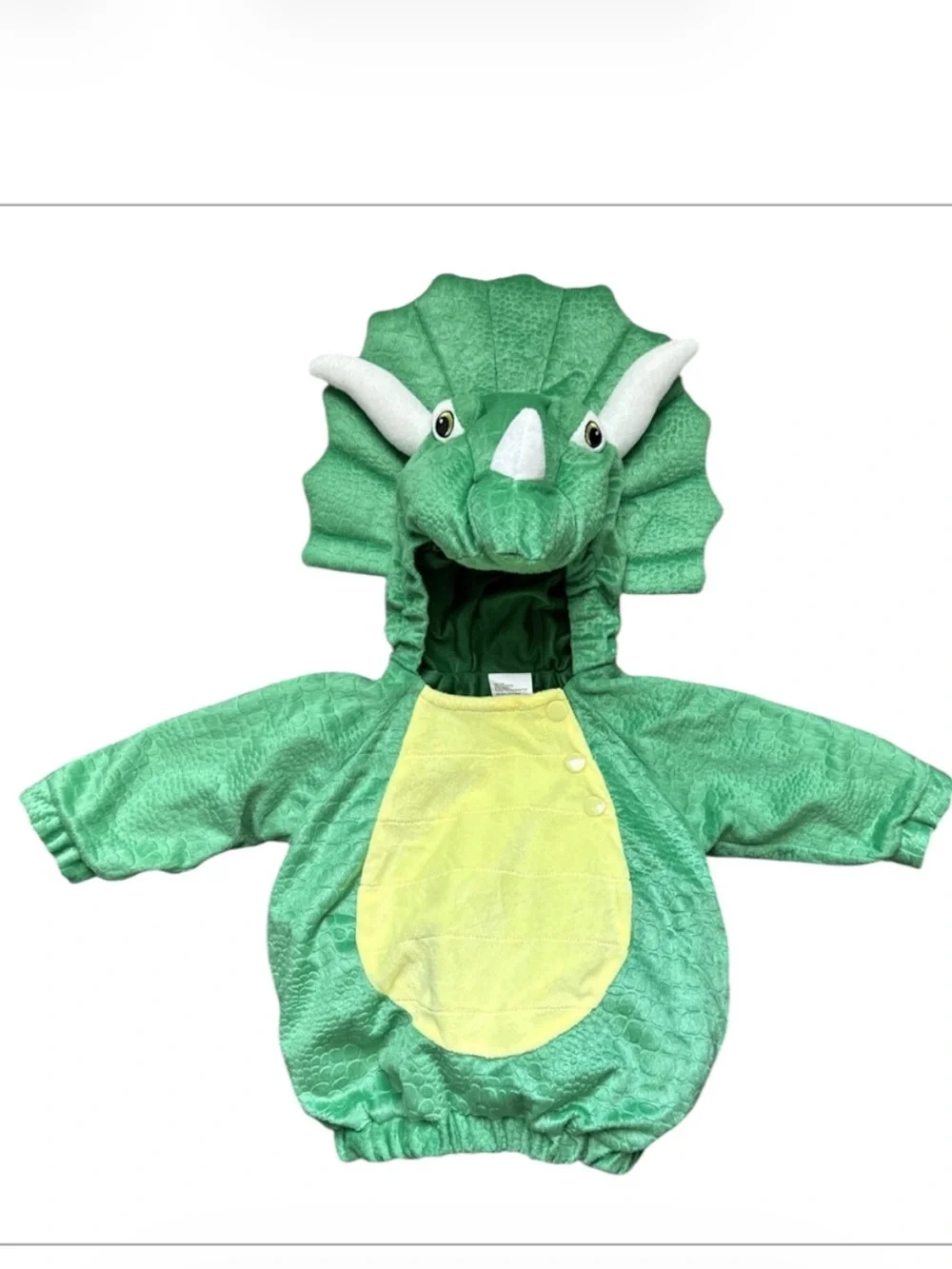 HYDE & EEK Plush Triceratops Dinosaur Baby Pullover Halloween Costume 12-18M